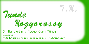 tunde mogyorossy business card