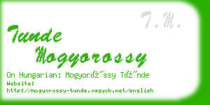 tunde mogyorossy business card